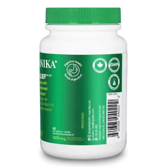 Organika Bloat Relief 120 Capsules | Unbeatable Prices, Daily Deals | VITASHOP