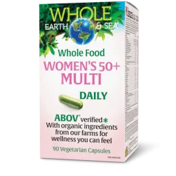 Whole Earth & Sea 女性50岁以上多种每日营养, 90粒素食胶囊 | 无与伦比的价格，每日优惠 | VITASHOP