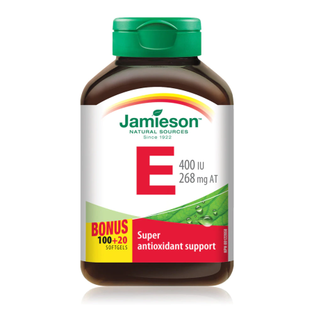 Vitamin E 400 IU Bonus 100+20 Free Softgels | Safest & Easiest Shopping Vitamins Online | VITASHOP