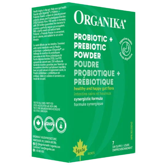 Organika Prebiotic + Probiotic Powder 3 g 14 Sachets | Unbeatable Prices, Daily Deals | VITASHOP