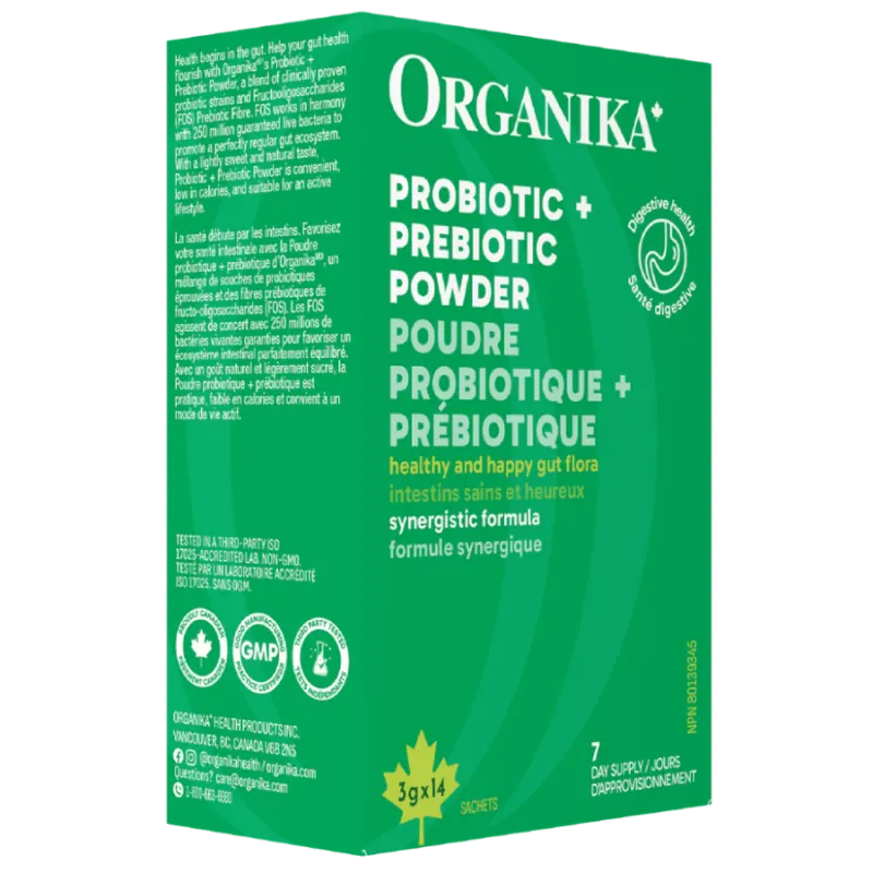 Organika Prebiotic + Probiotic Powder 3 g 14 Sachets | Unbeatable Prices, Daily Deals | VITASHOP