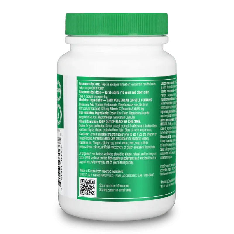 Organika Hyaluronic Acid With Vitamin C  90 Vegi Capsules | Unbeatable Prices, Daily Deals | VITASHOP