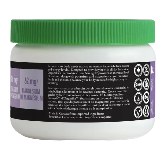 Organika ELECTROLYTES EXTRA-STRENGTH UNFLAVOURED 162G