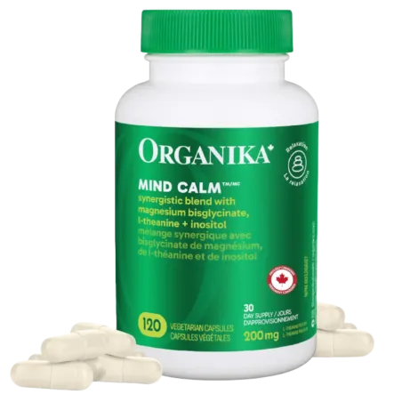 Organika Mind Calm Capsules avec Magnésium Bisglycinate & L-Théanine 120 V. Capsules | Prix imbattables, Bonnes Affaires du jour