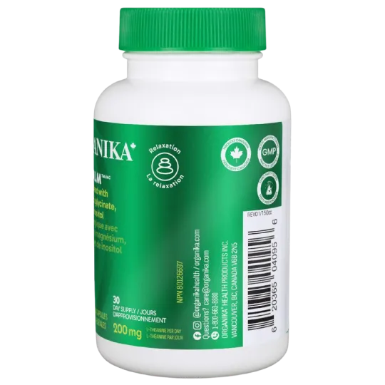 Organika 镇定胶囊含双甘氨酸镁和左旋茶氨酸 120caps