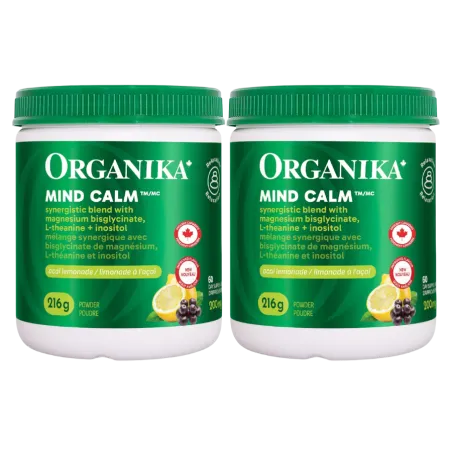 Organika [2 for Deal] Mind Calm Powder with Magnesium Bisglycinate & L-Theanine 216g | Unbeatable Prices, Daily Deals | VITASHOP