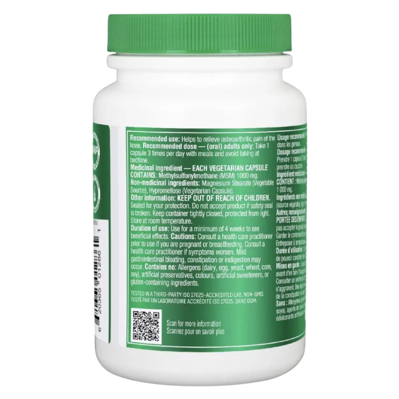 MSM 90 Vegi Capsules | Safest & Easiest Shopping Vitamins Online | VITASHOP