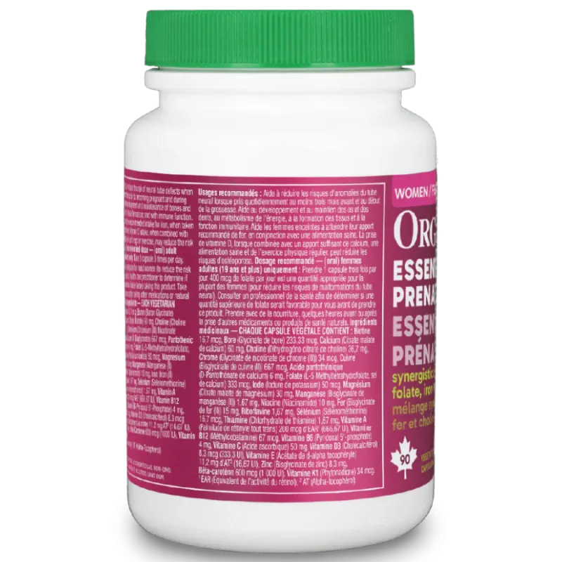 PRENATAL ESSENTIEL 90VCAPS by Organika| BEST DEALS | VitaShop