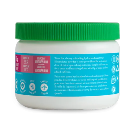 Poudre d'électrolytes Organika Framboise sauvage 210 g