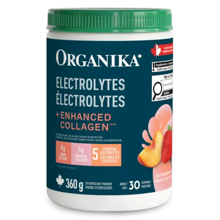 Organika Electrolytes Enhanced Collagen Juicy Strawberry Peach 360 g | Unbeatable Prices, Daily Deals | VITASHOP