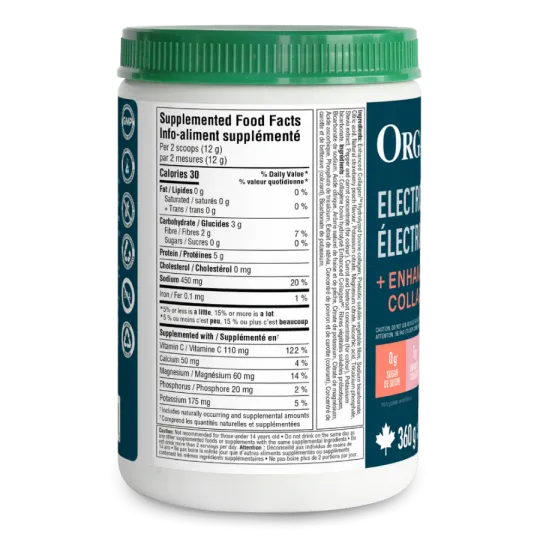 Organika Electrolytes Enhanced Collagen Juicy Strawberry Peach 360 g | Unbeatable Prices, Daily Deals | VITASHOP