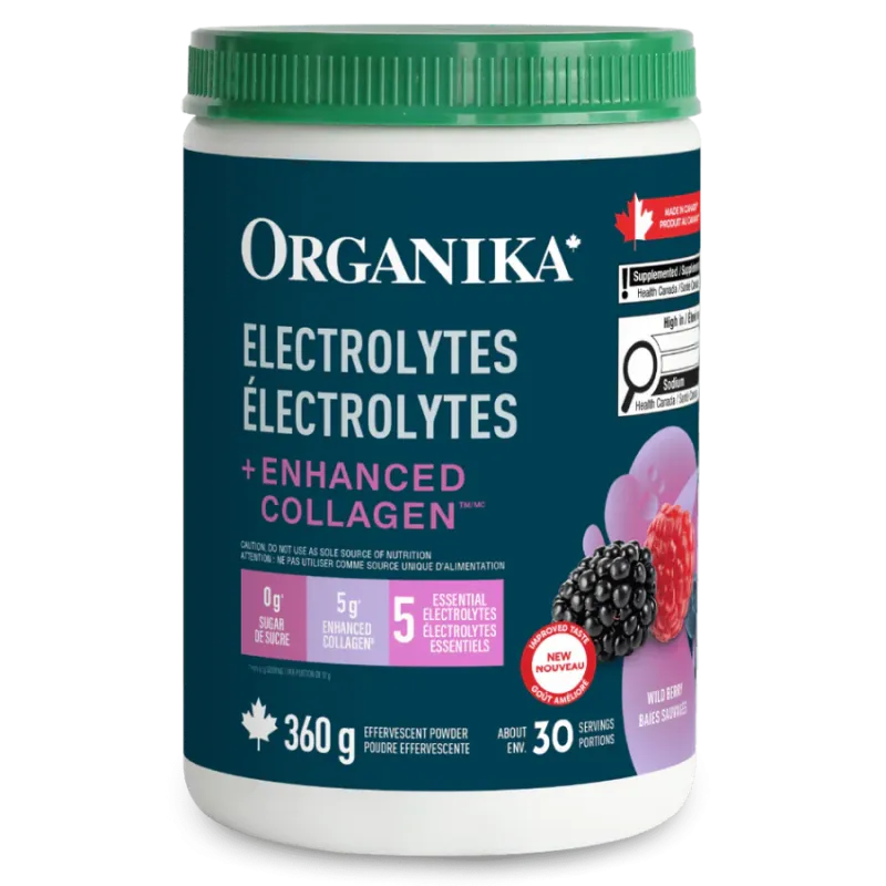 Organika Electrolytes Enhanced Collagen Wild Berry 360 g | Unbeatable Prices, Daily Deals | VITASHOP