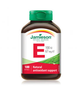 Jamieson Vitamin E 100 IU 100 Softgels | Unbeatable Prices, Daily Deals | VITASHOP