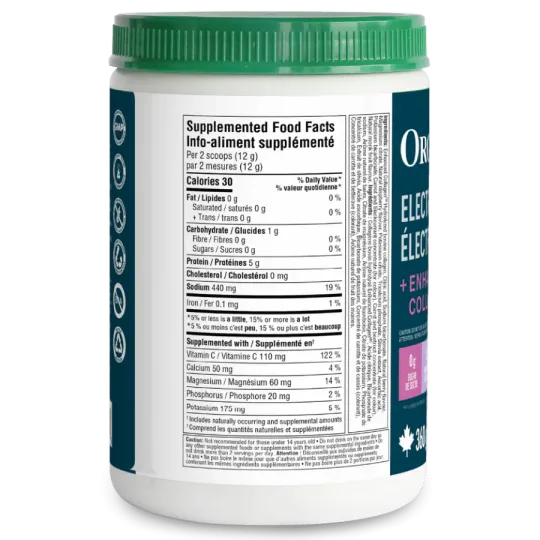 Organika Electrolytes Enhanced Collagen Wild Berry 360 g | Unbeatable Prices, Daily Deals | VITASHOP
