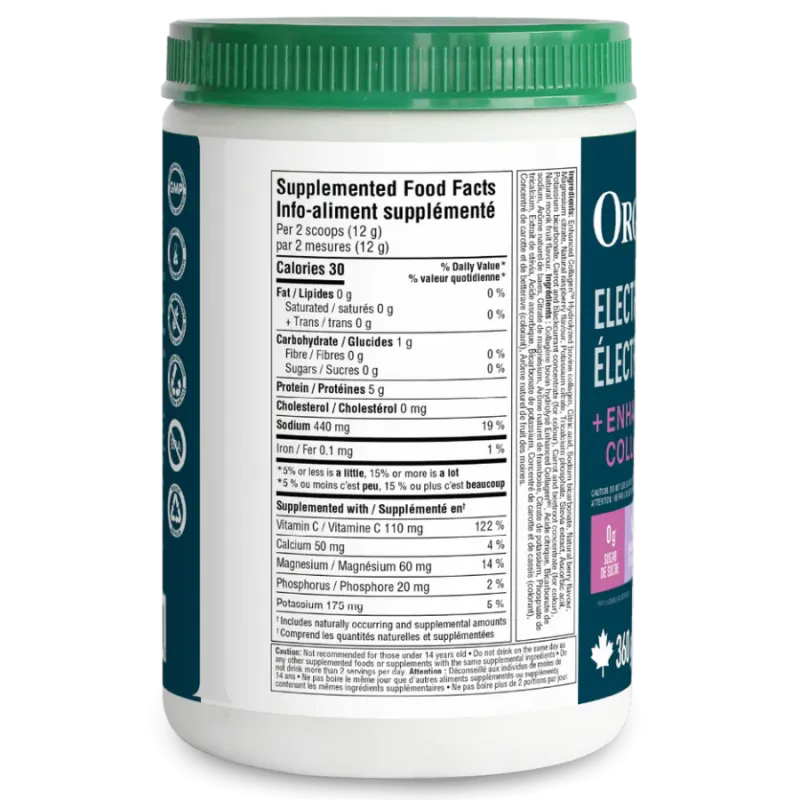 Organika Electrolytes Enhanced Collagen Wild Berry 360 g | Unbeatable Prices, Daily Deals | VITASHOP