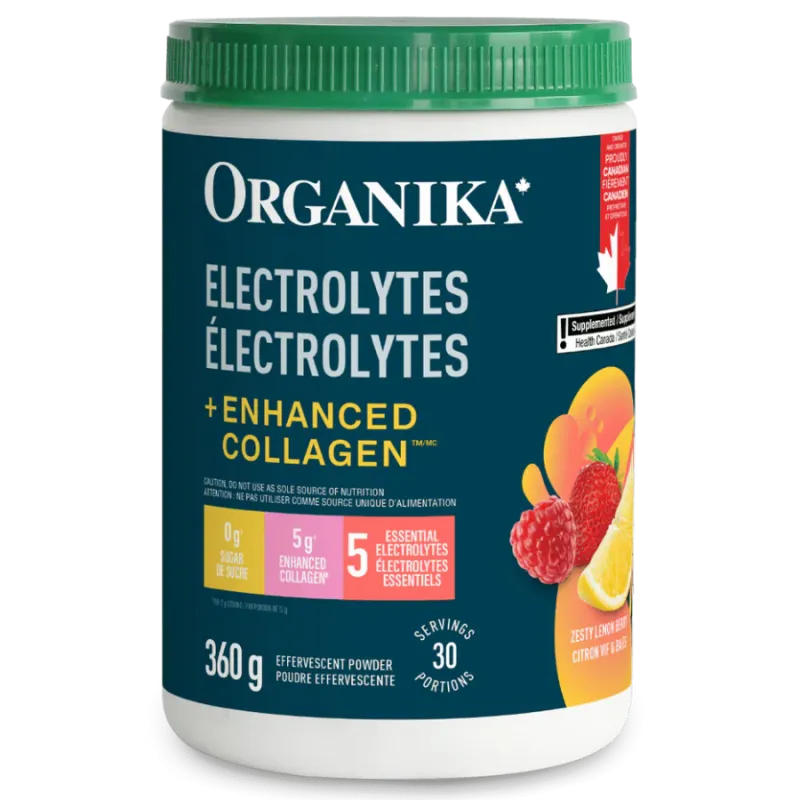 Organika Electrolytes Enhanced Collagen Lemonberry 360 g | Unbeatable Prices, Daily Deals | VITASHOP