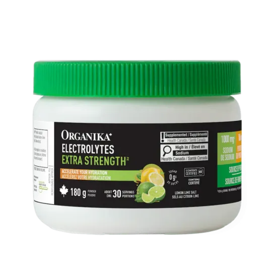 Organika Electrolytes Extra Strength Lemon Lime 180 g | Unbeatable Prices, Daily Deals | VITASHOP