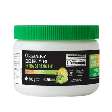 Organika Electrolytes Extra Strength Lemon Lime 180 g | Unbeatable Prices, Daily Deals | VITASHOP