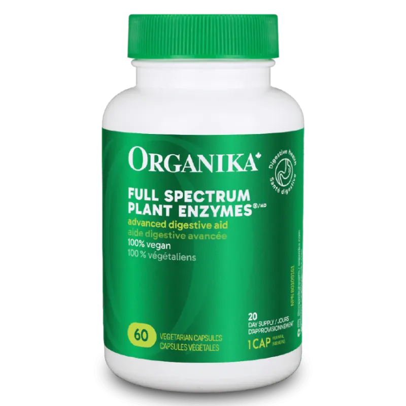 Organika Full Spectrum Plant Enzymes 60 Vegi Capsules | Unbeatable Prices, Daily Deals | VITASHOP