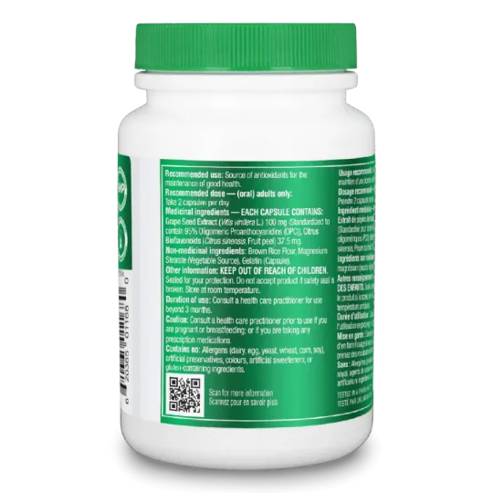 Grape Seed Extract (Hi Potency 95 % Opc) 120 Capsules | Safest & Easiest Shopping Vitamins Online | VITASHOP