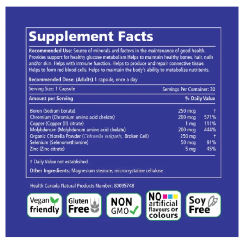 VITALITY Trace Minerals + Chlorella 30 Vegi Capsules | Unbeatable Prices, Daily Deals | VITASHOP
