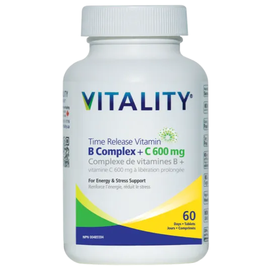 Time Release B 60 mg + C 600 mg 60 Tablets | Safest & Easiest Shopping Vitamins Online | VITASHOP