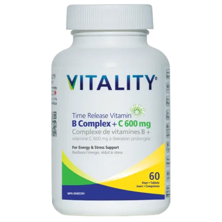 Time Release B 60 mg + C 600 mg 60 Tablets | Safest & Easiest Shopping Vitamins Online | VITASHOP