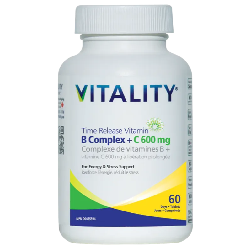 Time Release B 60 mg + C 600 mg 60 Tablets | Safest & Easiest Shopping Vitamins Online | VITASHOP