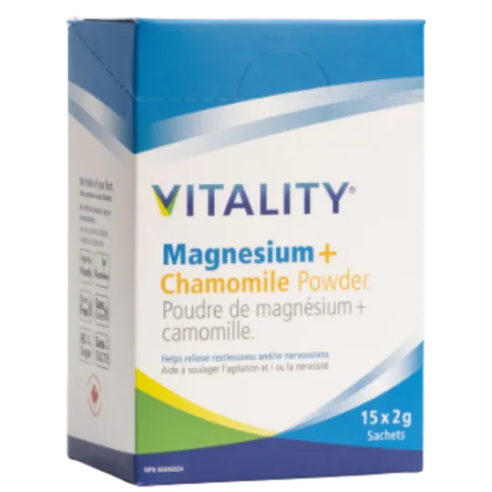 Magnesium + Chamomile Box 15 x 2 g | Safest & Easiest Shopping Vitamins Online | VITASHOP