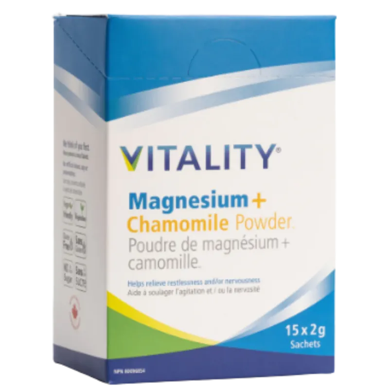 Magnesium + Chamomile Box 15 x 2 g | Safest & Easiest Shopping Vitamins Online | VITASHOP