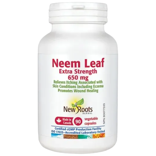 New Roots Neem Leaf Extra Strength 650 mg 90 Capsules | VITASHOP