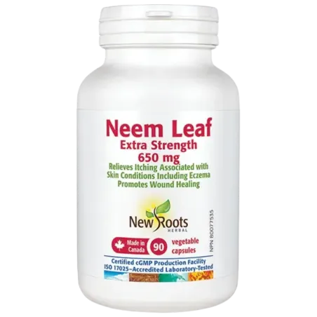 New Roots Neem Leaf Extra Strength 650 mg 90 Capsules | VITASHOP
