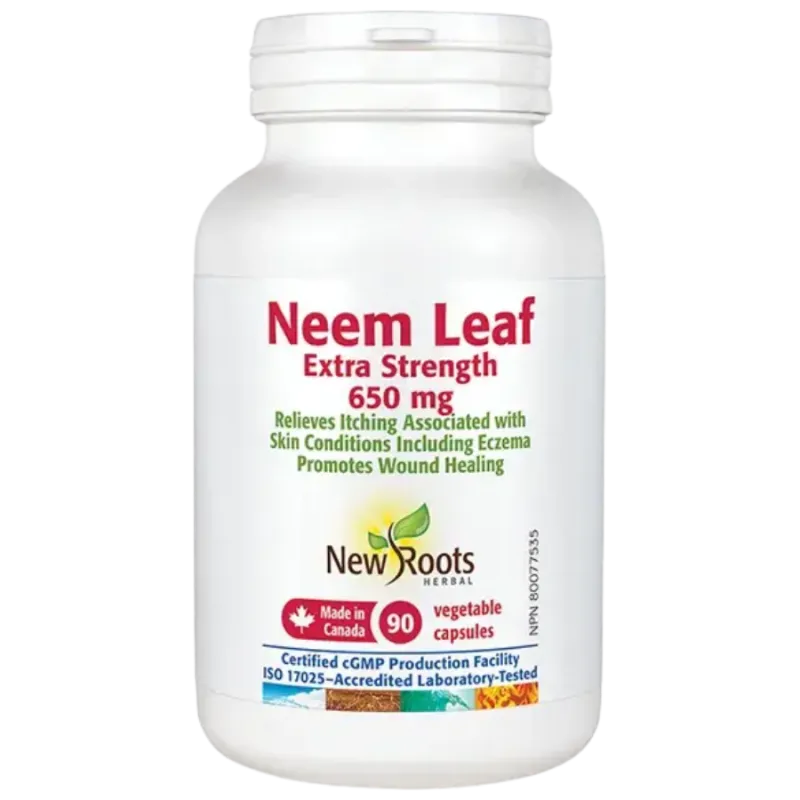 New Roots Neem Leaf Extra Strength 650 mg 90 Capsules | VITASHOP