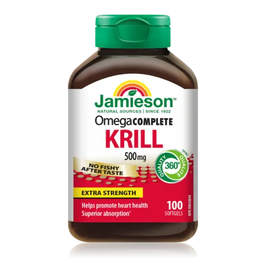 Jamieson Omega Complete Super Krill 500 mg 100 Softgels | 每天不同折扣, 全网最低价格 | 种类齐全的保健品店铺 VITASHOP, 只有你想不到, 没有你买不到 !