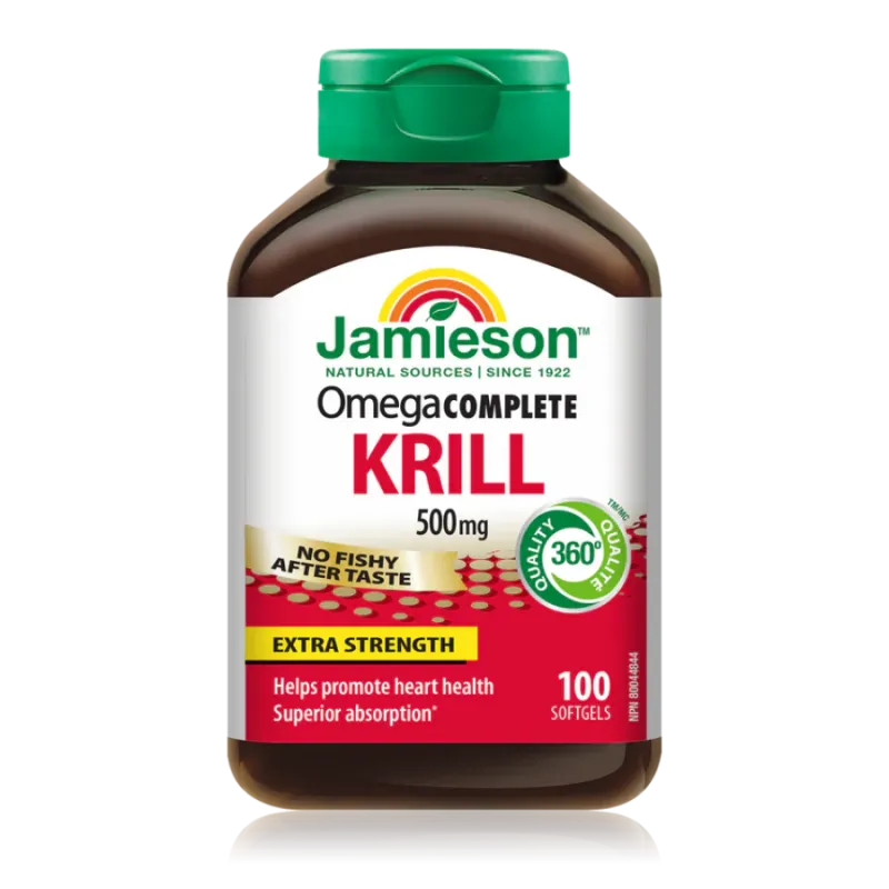 Jamieson Omega Complete Super Krill 500 mg 100 Softgels | 每天不同折扣, 全网最低价格 | 种类齐全的保健品店铺 VITASHOP, 只有你想不到, 没有你买不到 !