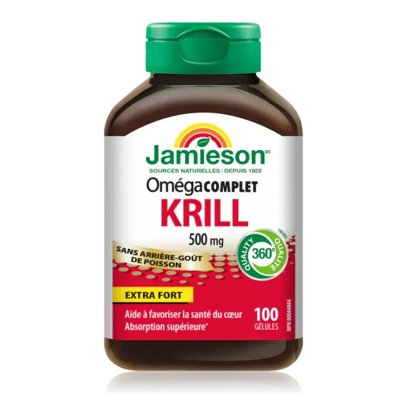 Jamieson Omega Complete Super Krill 500 mg 100 Softgels | 每天不同折扣, 全网最低价格 | 种类齐全的保健品店铺 VITASHOP, 只有你想不到, 没有你买不到 !