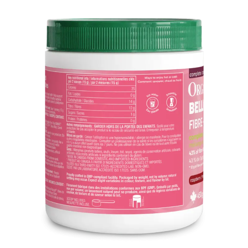 Organika Belli-Bliss Complete Fibre Raspberry 450 g Powder | Unbeatable Prices, Daily Deals | VITASHOP