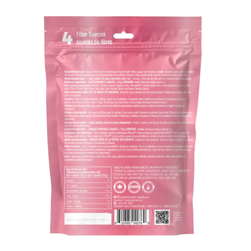 Organika Belli-Bliss 컴플리트 화이버 라즈베리 맛 15 g x 10 개입 | 최고의 가격, 매일 할인 | VITASHOP