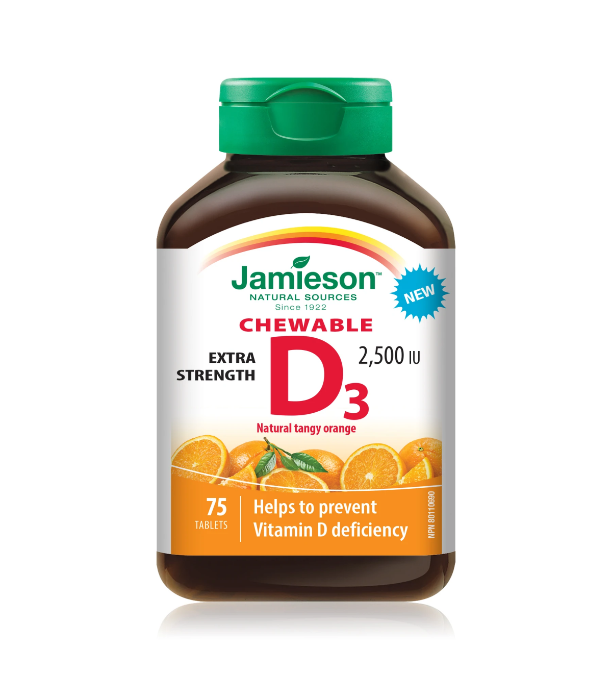 Jamieson Vitamin D3 Ex Strength 2,500 IU 75 Chewable Tablets | Unbeatable Prices, Daily Deals | VITASHOP