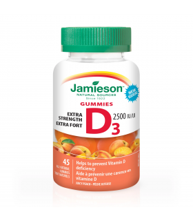 Jamieson Vitamin D3 Ex Strength 2,500 IU 45 Gummies | Unbeatable Prices, Daily Deals | VITASHOP