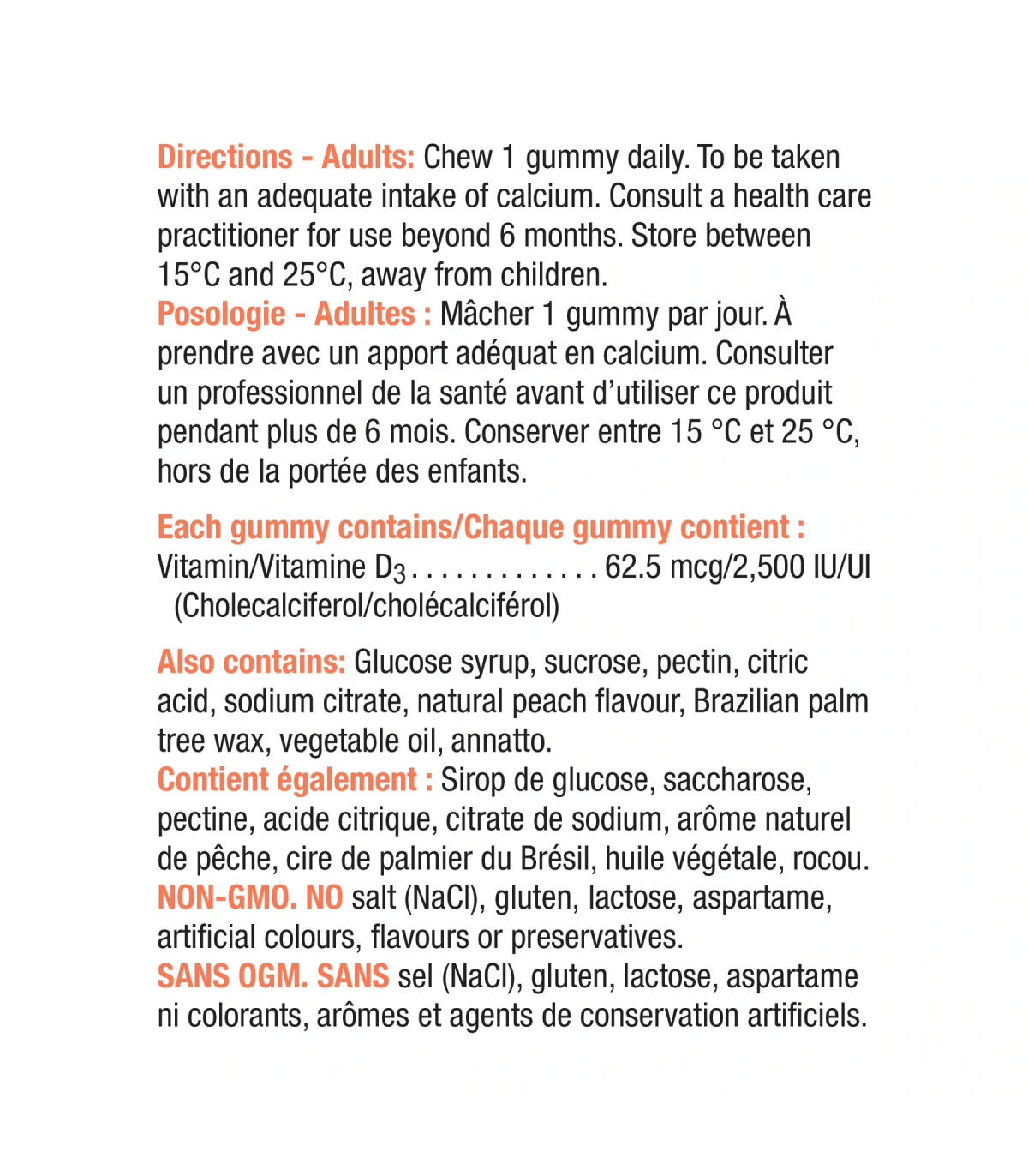 Jamieson Vitamin D3 Ex Strength 2,500 IU 45 Gummies | 每天不同折扣, 全网最低价格 | 种类齐全的保健品店铺 VITASHOP, 只有你想不到, 没有你买不到 !