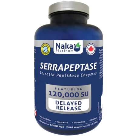 Naka Platinum Serrapeptase 120K SU 150 DR Vegi Capsules | Unbeatable Prices, Daily Deals | VITASHOP