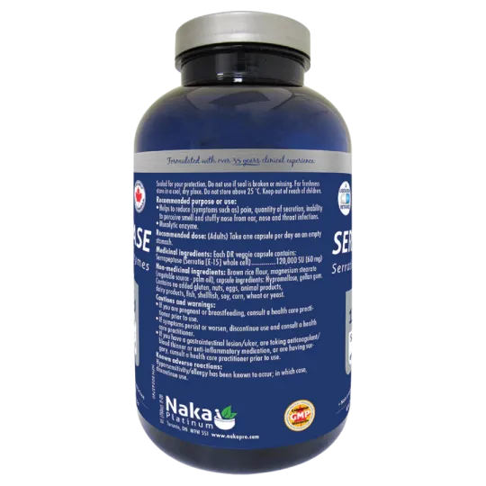 Naka Platinum Serrapeptase 120K SU 150 DR Vegi Capsules | Unbeatable Prices, Daily Deals | VITASHOP