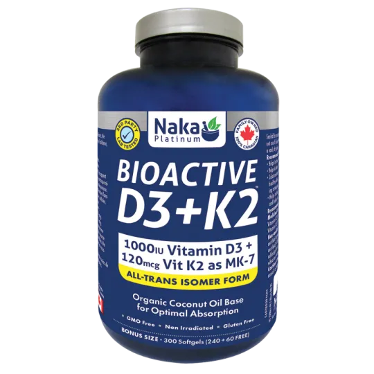 Naka Platinum D3+K2 300 Softgels | 每天不同折扣, 全网最低价格 | 种类齐全的保健品店铺 VITASHOP, 只有你想不到, 没有你买不到 !
