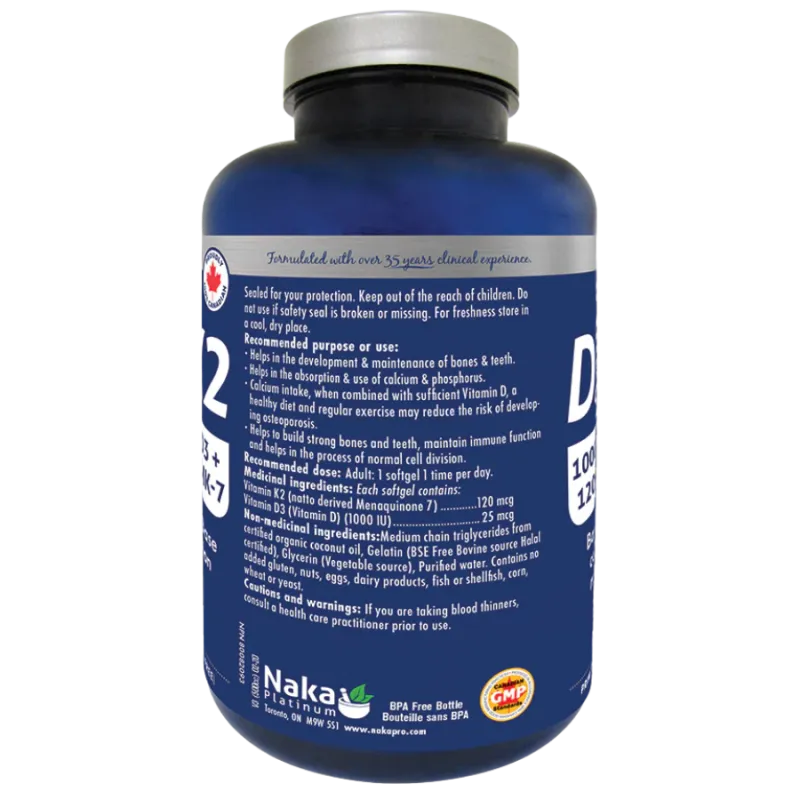 Naka Platinum D3+K2 300 Softgels | Unbeatable Prices, Daily Deals | VITASHOP