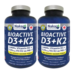 Naka [2 for Deal] Platinum D3+K2 300 Softgels | Unbeatable Prices, Daily Deals | VITASHOP