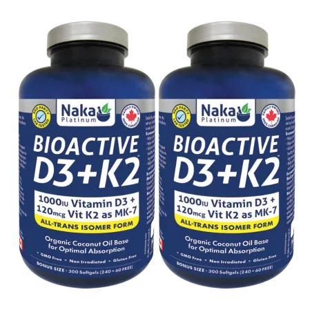 Naka [2 for Deal] 나카 플래티넘 D3+K2 300 소프트젤 | 매일 업데이트되는 특가 상품 | VITASHOP