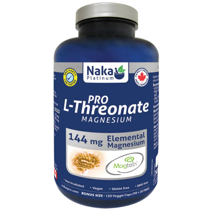 Naka Platinum Mag L-threonate 144 mg 120 Vegi Capsules | Unbeatable Prices, Daily Deals | VITASHOP