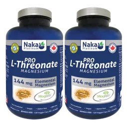 Naka [2 for Deal] 나카 Platinum Mag L-트레오네이트 144 mg 120 식물성 캡슐 | 매일 업데이트되는 특가 상품 | VITASHOP