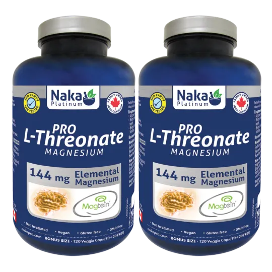 Naka [2 for Deal] 나카 Platinum Mag L-트레오네이트 144 mg 120 식물성 캡슐 | 매일 업데이트되는 특가 상품 | VITASHOP